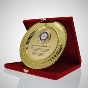 Fasetli Gold Tabak Plaket