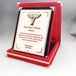 Ahşap Kabartma Logolu 12x16 cm Albüm Plaket