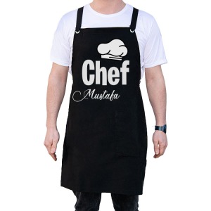 Keten Siyah Masterchef Mutfak Önlüğü